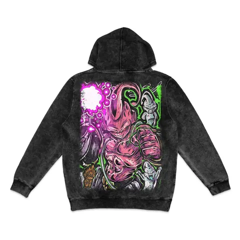 Evil Incarnate mineral wash hoodie, back print
