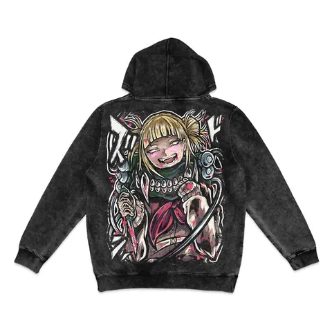 Lethal Grin vintage wash hoodie, back print