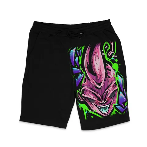 Maniacal Majin midweight shorts, back print