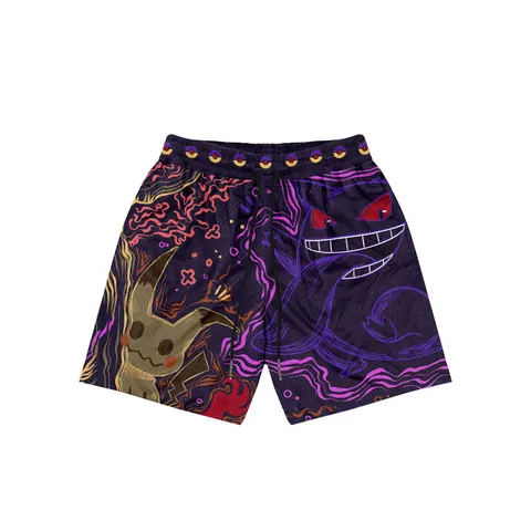 Nightmare Duo mesh shorts, back print